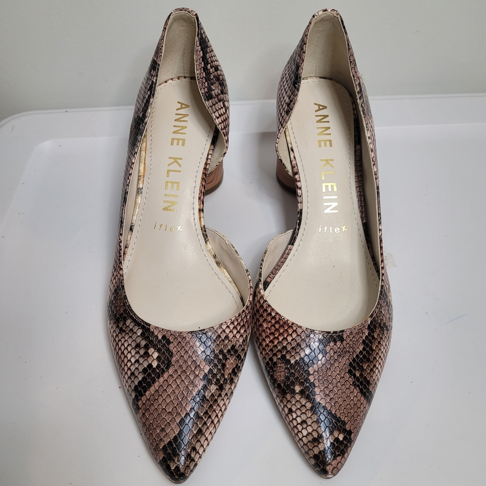 Anne Klein Women's Snakeskin Pumps - Brown